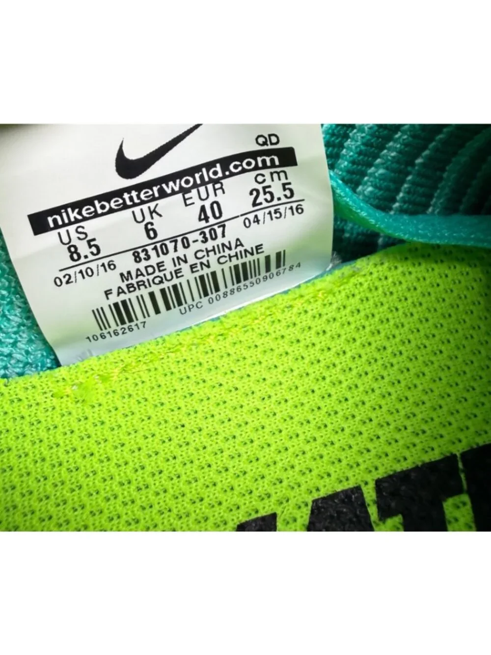 Nike Free RN Flyknit Running Shoes Hyper Turquoise 831070-307 Womens Sz 8.5 EUC
